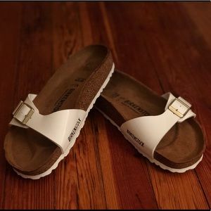 Birkenstock Women’s Madrid Birko-Flor PatentWhite